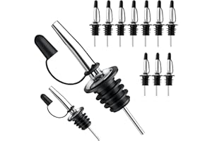 Pafusen 12 Pack Flaschen Ausgießer, Liquor Konische Edelstahl-Klassische Flaschengeschwindigkeit-Ausgießer Mit Konischem Ausguss, Free Flow, Am Besten Geeignete Flaschenlippe 19mm