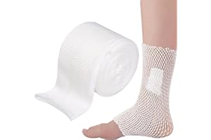 PCSFOE Vendaje tubular elástico, vendaje de red, vendaje de compresión tubular, vendaje tubular, vendaje de malla, vendaje de cola de zinc para la retención del vendaje de heridas