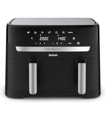 Comfy Nest Dubbele Airfryer XXL CN AFD45NS 2400W Duo 9L Zwart/Zilver