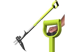 Gardtech Estrattore per Erbacce in Piedi, estrattore per Erbacce con Manico Lungo da 40-47 Pollici, Strumento per diserbo per la rimozione delle Erbacce a 4 Artigli Deluxe