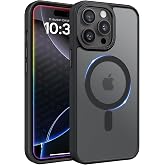 Minesk iPhone 14 Pro i&ccedil;in Mattmag Serisi Magsafe ile Uyumlu Wireless Kablosuz Şarj Destekli Arkası Mat Kılıf Y&uuml;kseltilmiş Len