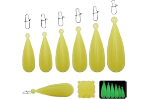 Dovesun Fishing Practice Plug PVC Fishing Practice Casting Plug for Kids Red/Green 6PCS