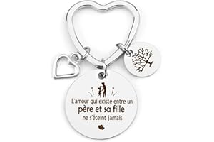BOMEON Cadeau Papa, Porte-cles Papa, Cadeau Fete Des Peres, Cadeau Papa Anniversaire, Idee Cadeau Papa, Porte Clé Papa, Cadeau Papa Noel, Beau Papa Cadeau Original, Cadeau Beau Papa
