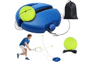 ‎PIASHOW Tennis-Trainer Set, Trainer Baseboard mit 2 Tennisbällen, Tragbare Tennisausrüstung, Tennisball Praxis Trainer Tennis mit String, Tennistrainer Set für Draußen, Garten, Park, für Kinder & Erwachsene