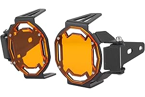 KIMISS Guardia de la lámpara de niebla de la motocicleta-Protector de luz antiniebla de motocicleta, cubierta protectora de lámpara LED apta para R1200GS / R1250GS Adventure LC, etc.(naranja)