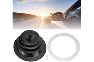 SUPYINI Gear Stick Gaiter Rubber Gear Stick Gaiter Kit Gear Stick Gaiter Handbrake Lever Cuff Plate Dustproof Black Rubber Round 5.250" Universal