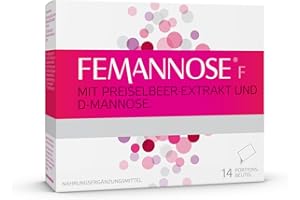 ‎FEMANNOSE Femannose F | Für Harnweg und Blase | 14 x Trinkgranulat mit 2.000 mg D-Mannose und Preiselbeer-Extrakt e (56 g (1er Pack))