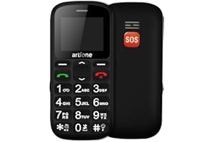 artfone CS181 Noir - GSM Téléphone Senior Portable Débloqué avec Grandes Touches丨Bouton SOS丨Double SIM丨USB-C丨Radio FM丨Téléphone Portable Personnes Agées丨Bluetooth丨1,8''丨Haut Volume丨800mAh Batterie