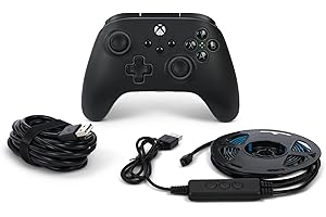 Manette filaire PowerA Advantage pour Xbox Series X|S avec bande LED Lumectra + RVB - Noire