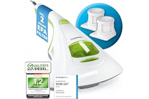 ‎CLEANMAXX CLEANmaxx Milben Hand-Staubsauger vernichtet bis zu 99 Prozent Aller Milben | Effektive, chemiefreie Reinigung mit UV-C-Licht | Perfekt auch für Allergiker zum Absaugen & Desinfizieren von Matratzen