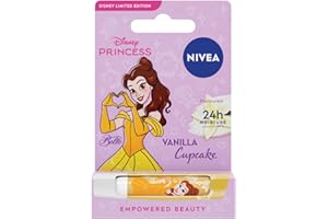 ‎NIVEA NIVEA Disney Princess Piękna Nawilżająca pomadka do ust z masłem shea - wanilia, 4,8g