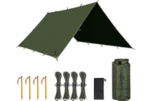 FREE SOLDIER Lona impermeable ultraligera, protección UV, para camping, senderismo y actividades al aire libre 4 x 4 m