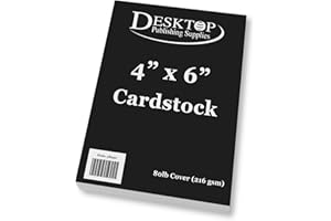DESKTOP PUBLISHING SUPPLIES Black 4x6 Cardstock Sheets - Thick 80lb Cover Stock - For making Invitations, Postcards, Index Cards - 50 Pack