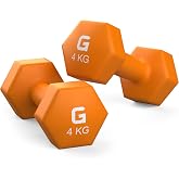 GRIFEMA Set of 2 dumbbells | Non-slip, iron core and neoprene coating &ndash; anti-roll, ergonomic