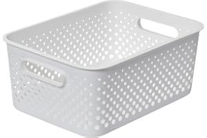 SmartStore Förvaringskorg i plast med handtag 11,4 L Large | hållbar, återvunnen och hållbar