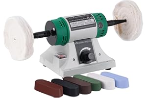 BAOSHISHAN Mini Bench Polisher Polishing Machine Lathe Sander Grinder Buffing Motor 1750-10000rpm 320W 220V