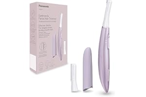 Panasonic ES-WF71-V503 Tondeuse à Sourcils et Poils du Visage pour Femmes, Forme les Sourcils, Tête Flexible, Acier Inoxydable Hypoallergénique, Batterie AAA, Lilas