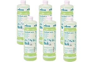 DETERCENTER Sanikal-Eco detergente bagno ecologico anticalcare per piastrelle box doccia superfici profumate e lucide - Cartone 6 flaconi lt.1