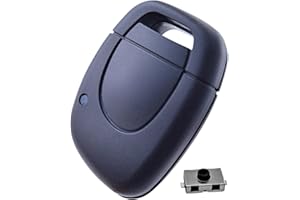 ANGOFIZ Coque Clé Télécommande sans Lame Compatible avec Renault Clio 2 Kangoo Twingo Scenic Megane Master +1 Bouton Poussoir Switch ( avec Emplacement Pile)