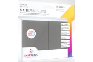 Gamegenic GGS11037ML Matte Prime Sleeves (100-Pack), Dark Grey