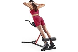 Sunny Health & Fitness Panca Hyperextension Roman Chair Pieghevole con Estensioni Schiena, Panca Addominali per Glutei e Addome, Inclinazione Regolabile e Attrezzatura Multifunzionale Robusta