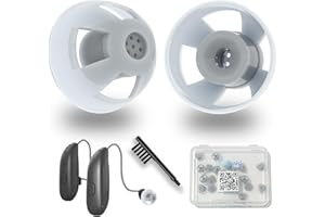 AUDISAISI Resound Open Domes for Hearing Aid Comfortable Silicone Design Noise Reduction Enhanced Acoustics Breathable and Easy to Clean Hearing Aid Accessories Resound Hearing Aid Domes (Gray, Medium-20pcs)