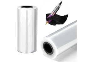 ATOMUS 2 rollos de película pegajosa autoadhesiva 0,02 mm embalaje de bandeja transparente 15 cm x 200 m para la máquina de tatuajes para el suministro de envases de plástico de tatuajes