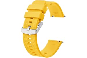BISONSTRAP Correa de Reloj 18mm 19mm 20mm 21mm 22mm, Correas de Silicona de Liberación Rápida para Hombres y Mujeres