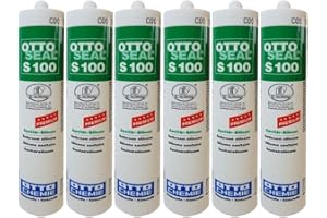 OTTO-CHEMIE Otto S100 - Juego de 6 recipientes de silicona para baño o ducha, antihongos, elásticos, 300 ml, color gris plateado