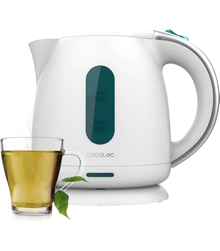 Cecotec Hervidor de Agua Eléctrico ThermoSense 200 Woody, 1,7 Litros, 2200 W, Fabricado en Acero inoxidable, Diseño elegante, Base con giro 360º, Filtro antical desmontable y lavable