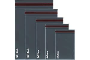 50 Mixed Parcel Bags - Postage Bags for Clothes - iSOUL Mailing Bags for Posting Large and Small Postal Delivery, Durable Packaging Bags Suitable for Business and Personal Use - Grey