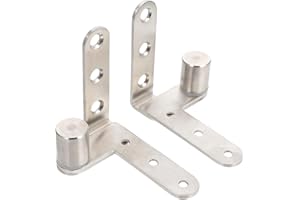 Gatuida Cerniere a Pivot Per Porte in Legno: 2 Pezzi Cerniere Nascoste Regolabili in Acciaio Inossidabile, Armadi con Cerniere per Porte E Finestre Rotanti, Cerniere A Perno Rotante