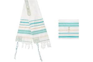 BRTAGG Tallit scialle di preghiera inglese/Hebrew con il sacchetto di corrispondenza