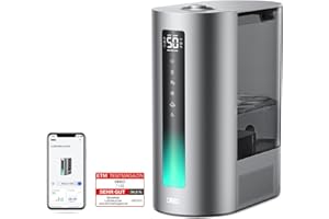 ‎DREO Dreo 6L Smart Luftbefeuchter für große Räume, Warm- und Kaltnebel für Schlafzimmer, 60 Std. Laufzeit, präziser Feuchtigkeitssensor, Aromadiffusor und kompatibel mit Alexa.