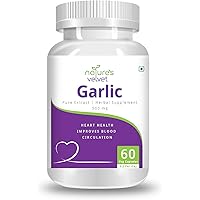 nature's velvet Garlic Extract Tablet, 500 Mg (60 Veggie Capsules)