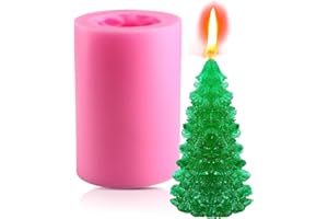 ‎HONGECB HONGECB 3D Weihnachtsbaum Silikonform, Silikon Weihnachtsbaum Form, Weihnachten Kerzengießform, 3D-Kerzenform Tannenzapfen, Weihnachtsbaum, Santa Claus Seifensilikonform, für SeifeKerze, Duftkerze.