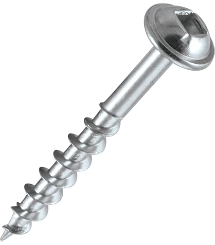 Kreg 1-Inch Coarse Thread Pocket Screws - Pan Head, #7 Thread, Zinc Finish (500-Pack)