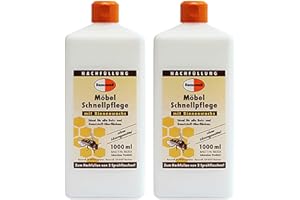 Renuwell 2 x 1 Liter Möbel-Schnellpflege Möbelpflege mit Bienenwachs Spar-Set