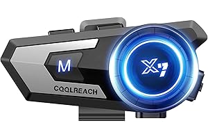 KHPTOP Accessori moto Casco del motociclo Bluetooth Headset, Sking Speaker, CVC Cancellazione del rumore Musica Risposta automatica, 90 ore di riproduzione High Sound Ultra-Thin Headset IP67 Impermeabile