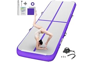 FBSPORT Air Tumbling Track Ginnastica Artistica 10cm di altezza Tappetino da Ginnastica Gonfiabile, 3m Air Tumbling Tappetino Tappeto Ginnastica Artistica da casa con Pompa per All'aperto, Yoga