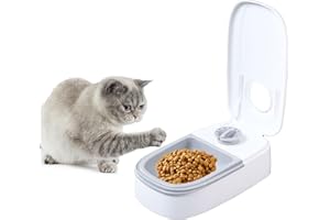 LZLUCKCOME Automatic Feeder, Pet Food Bowl for Cats, Dogs with Timer, for Dry or Semi-Wet Food, 48 Hours Timer (Einzelbox)