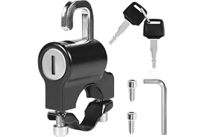 DARKNESS Helmet Lock for Bike Motorcycle 22-24mm Handlebar Tubes Rust Resistant Heavy Duty Helmet Helmet Accessories for Handlebar Scooter Lock for Motorcycles, Bicycles or Scooters