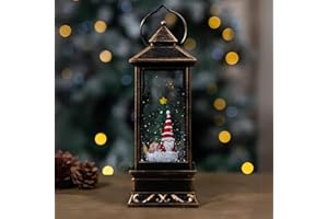 MARCO PAUL INTERIORS Marco Paul Adornos de Navidad para el hogar – Globo de nieve con globos de nieve iluminados en el interior para decoraciones de mesa de Navidad (Gonk)