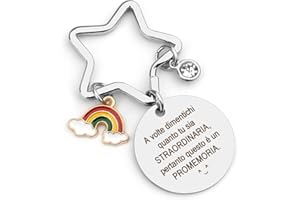 BOMEON Portachiavi Donna Uomo Regalo Natale Amica Compleanno Figlia Mamma Fidanzata Sorella Ragazza