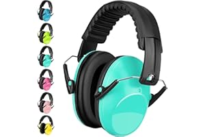 BraveKoi Gehörschutz Kinder, Lärmschutz Kopfhörer Faltbar, Komfortabler ohrenschützer kind - Kapselgehörschutz Schule, Für Autismus, Schlafen, Lernen, ADHS, Feuerwerk, Konzert (Minzfarben/1 Stück)