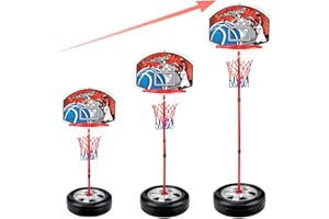 Kingsport Kids Basketball Hoop with Ball Portable Backboard Hoop for Children Wide Base Mini Indoor Outdoor Basketball Fun Game for Boys & Girls Aged 2+ Years