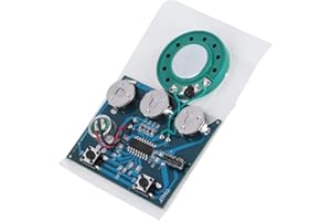 Zerone 30s Sprachaufzeichnung Modul Chip mit 3 Knopfzellen, Neu Funktion Tonaufnahme Modul für DIY Audiokarten（Tasten）