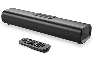 EnjoyNest Barra de Sonido,50W Barra de Sonido TV, Control de App,Altavoces para TV con Bluetooth 5.0, con Conexión Óptica/AUX/HDMI,Mando a Distancia Incluido, para PC/Consola de Juegos/Proyector-Negro