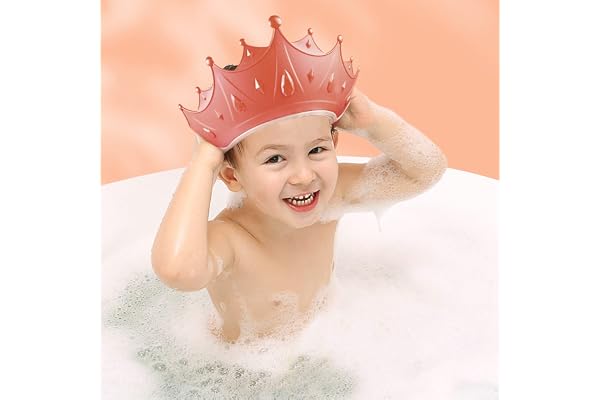 Romon Chapeau Douche Bébé, Visiere Bain Enfant, Réglable Visière Bonnets de Bain Pour Enfants,Protégez les Yeux et Oreilles des Enfants