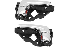 KIMISS 2Pcs Car Interior Door Handle, ABS Electroplate Bright Color Left Right Door Handle for Tucson / ix35 2010-2014, OEM 82610-2S010 82620-2S010, Black and Silver
